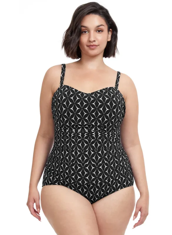 Profile by Gottex - Geometric Motif Swimsuit sold by Laura