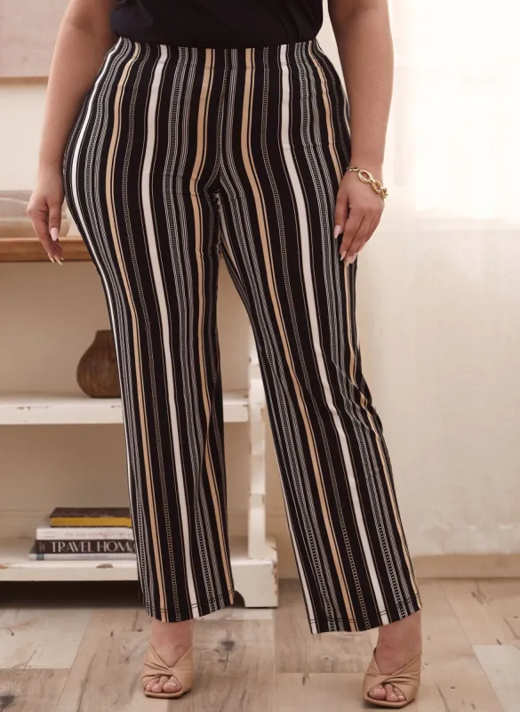 Stripe Print Wide Leg Pants sold by Laura