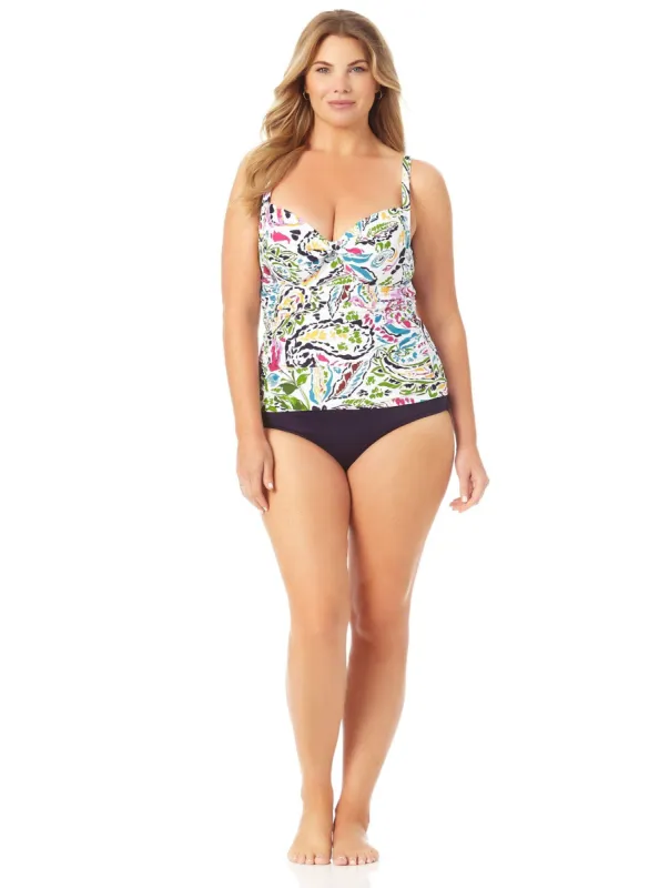 Anne Cole - Paisley Print Tankini Top made by Laura