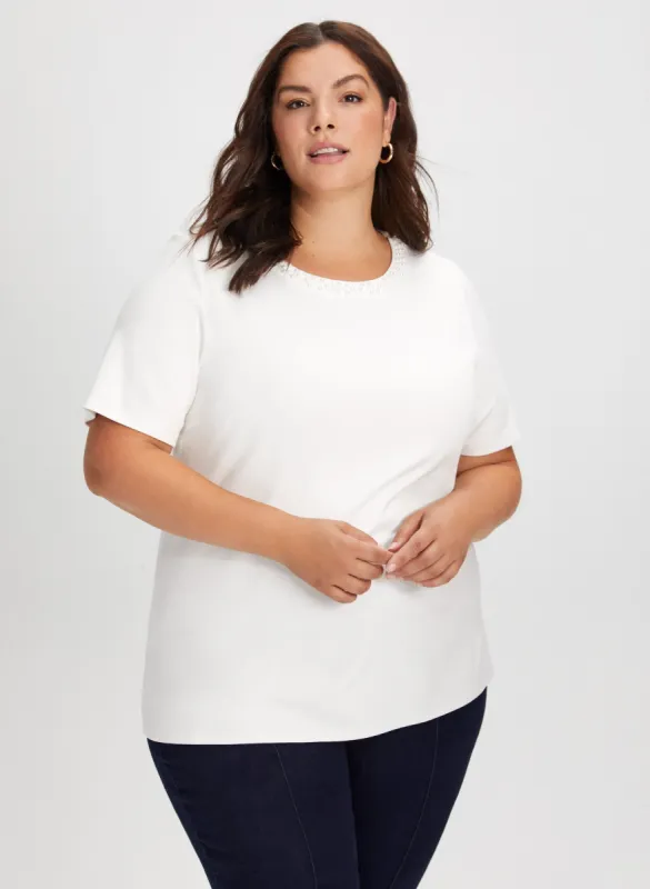 Pearl Trim Top sold by Laura