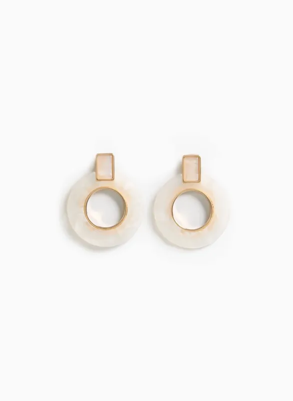 Resin Hoop Stud Earrings sold by Laura