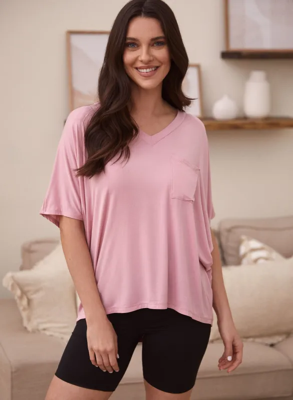 Drop Shoulder Oversized Tee sold by Laura