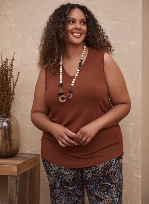 Sleeveless V-Neck Top sold by Laura