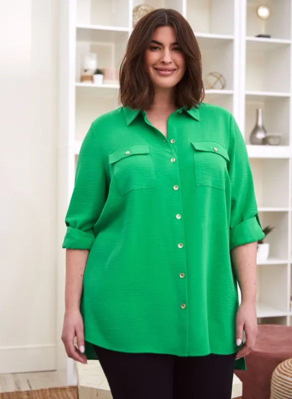 Button-Down Tunic Blouse sold by Laura
