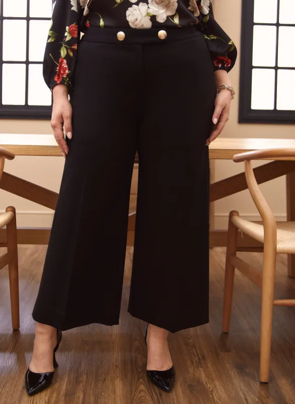 Button Detail Gaucho Pants sold by Laura