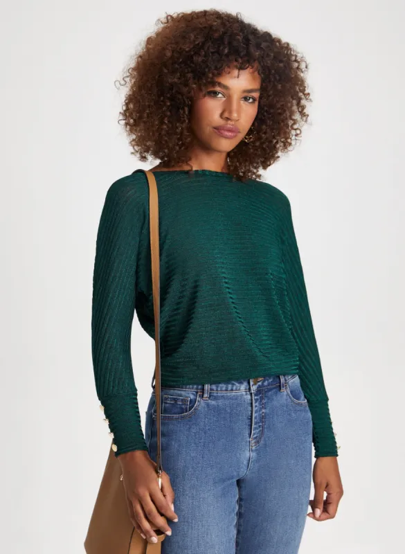 Heather Knit Dolman Sleeve Top sold by Laura