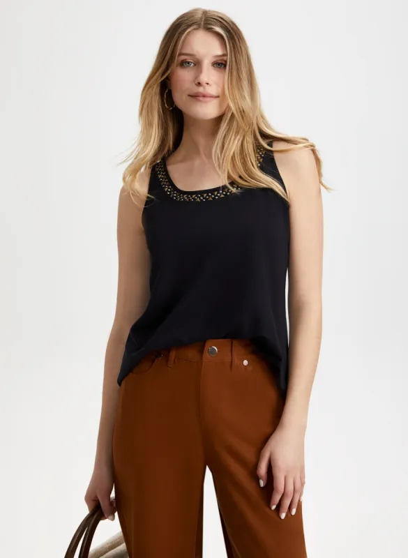 Stud Detail Tank Top sold by Laura