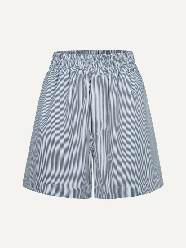 Harlow Shorts Navy Stripes made by Duende