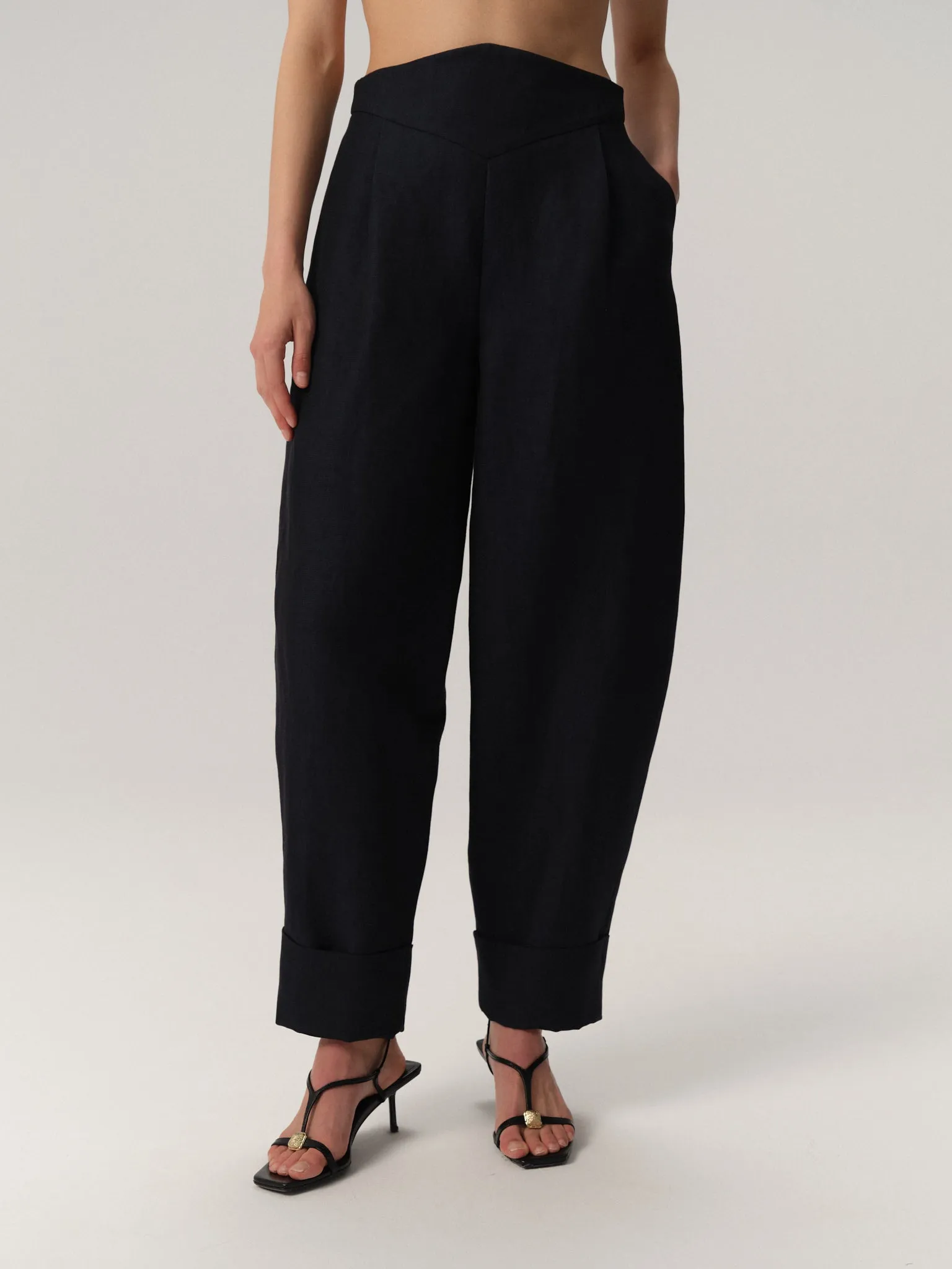 Selda Pants Linen&Wool Ocean sold by Duende product image thumbnail 3