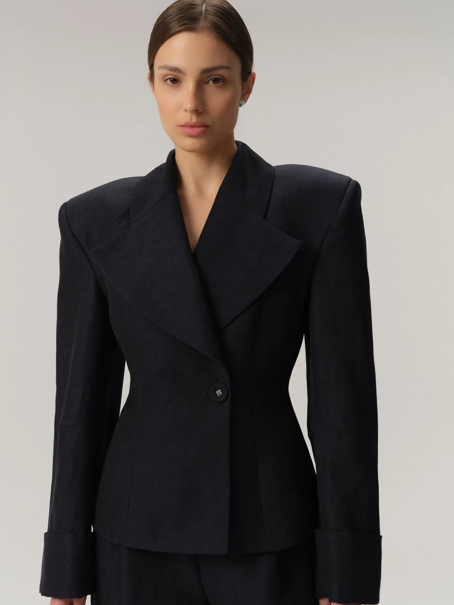 Charlotte Blazer Linen&Wool Ocean sold by Duende product image thumbnail 2