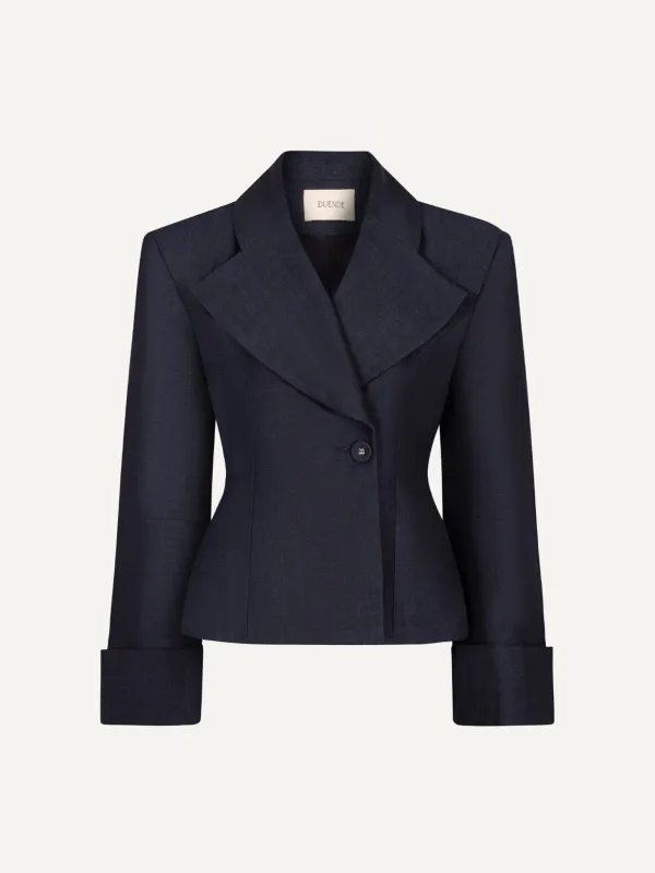 Charlotte Blazer Linen&Wool Ocean made by Duende