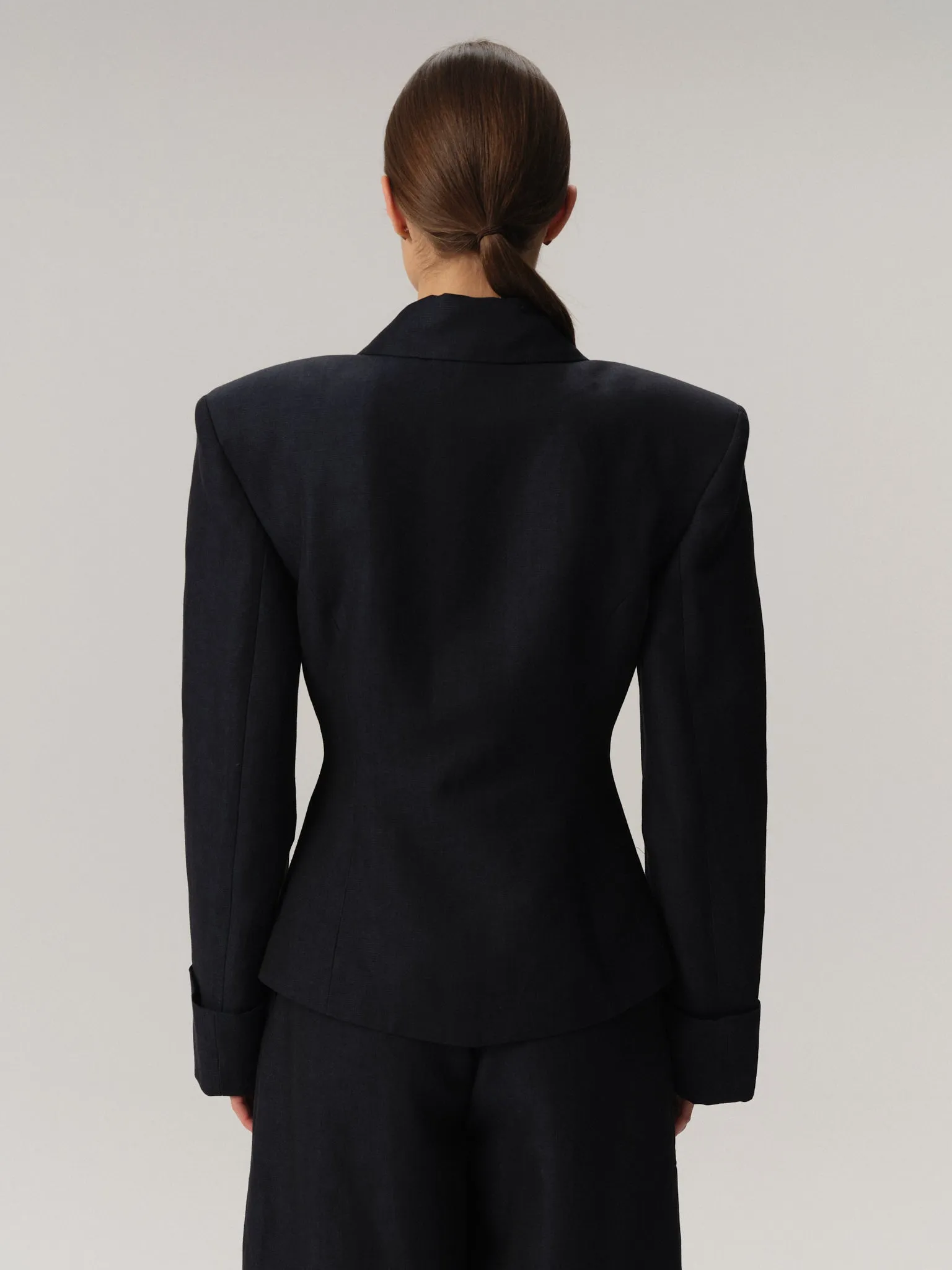 Charlotte Blazer Linen&Wool Ocean sold by Duende product image thumbnail 4