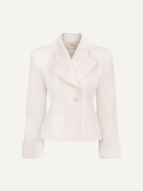 Charlotte Blazer Linen&Wool Creme made by Duende