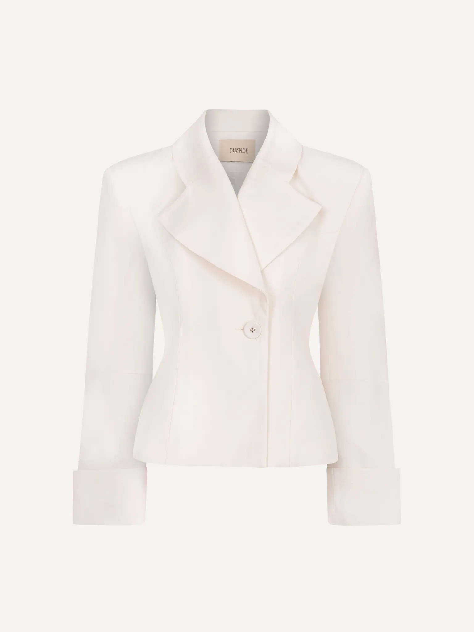 Charlotte Blazer Linen&Wool Creme sold by Duende