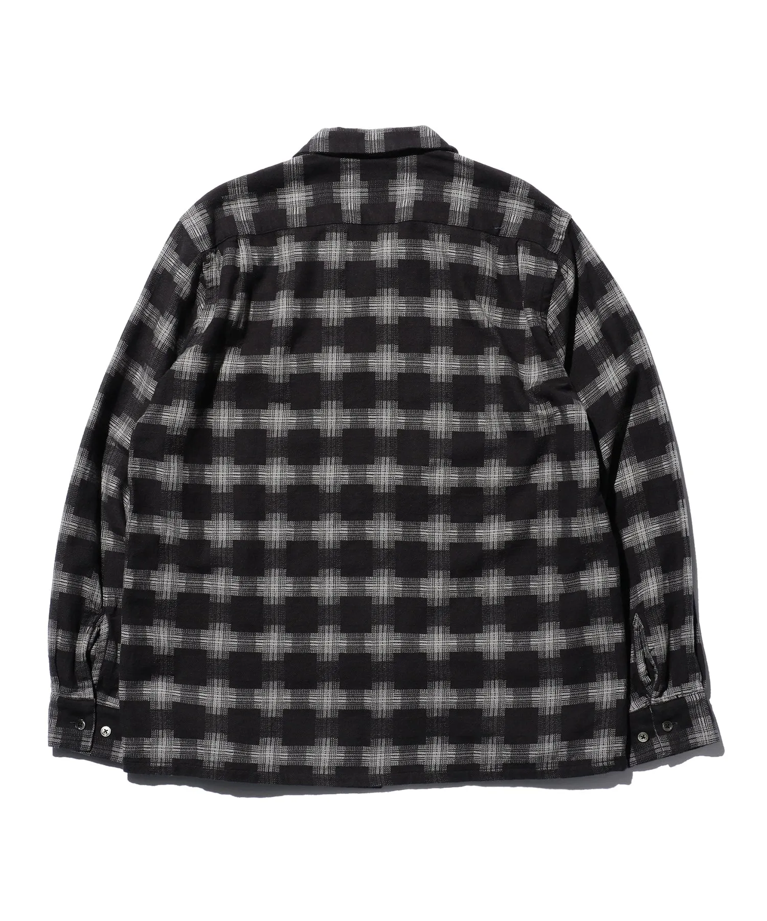 Open Collar Brushed Satin Plaid Shirt sold by Pilgrim Surf + Supply product image thumbnail 2