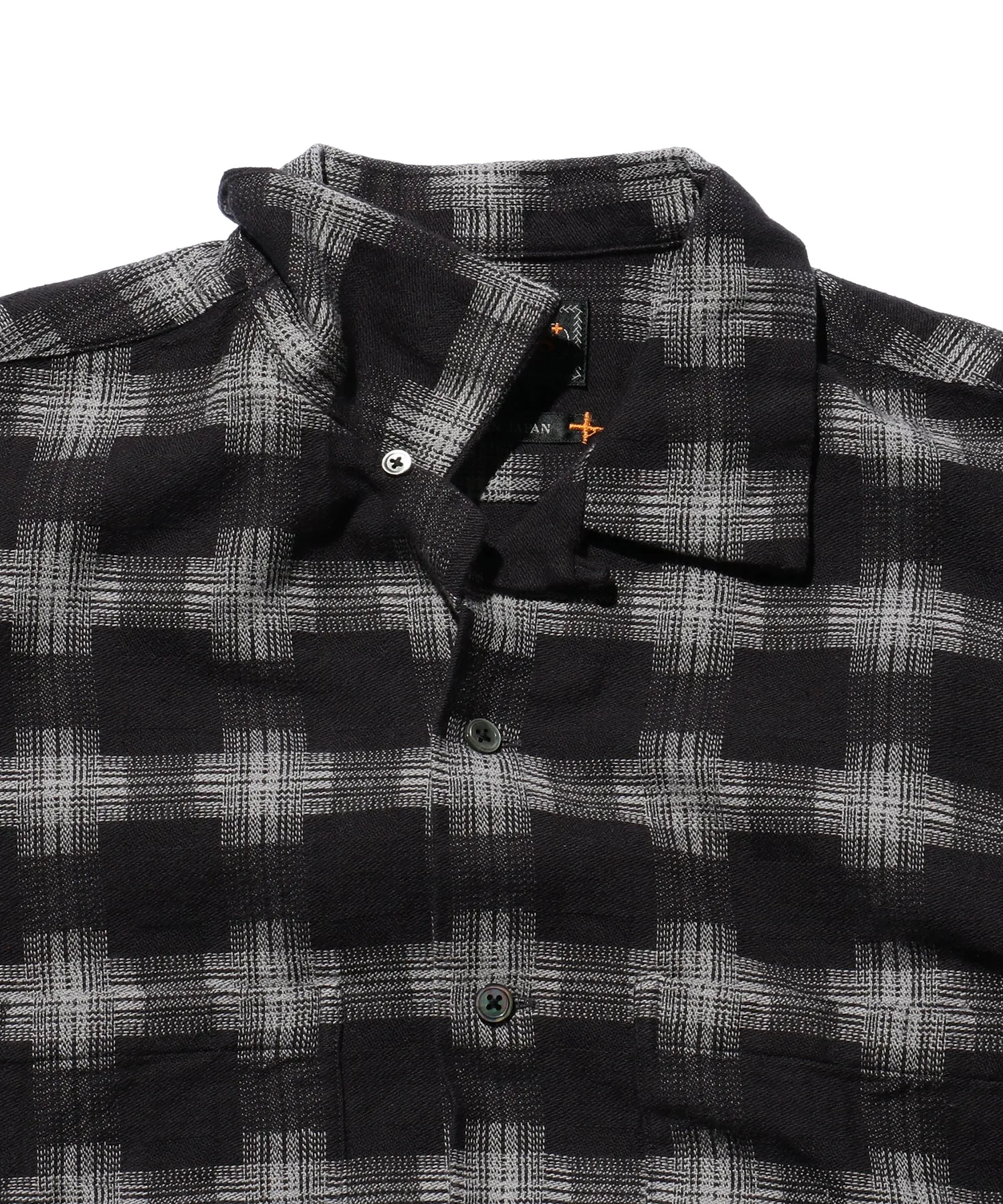 Open Collar Brushed Satin Plaid Shirt sold by Pilgrim Surf + Supply product image thumbnail 3