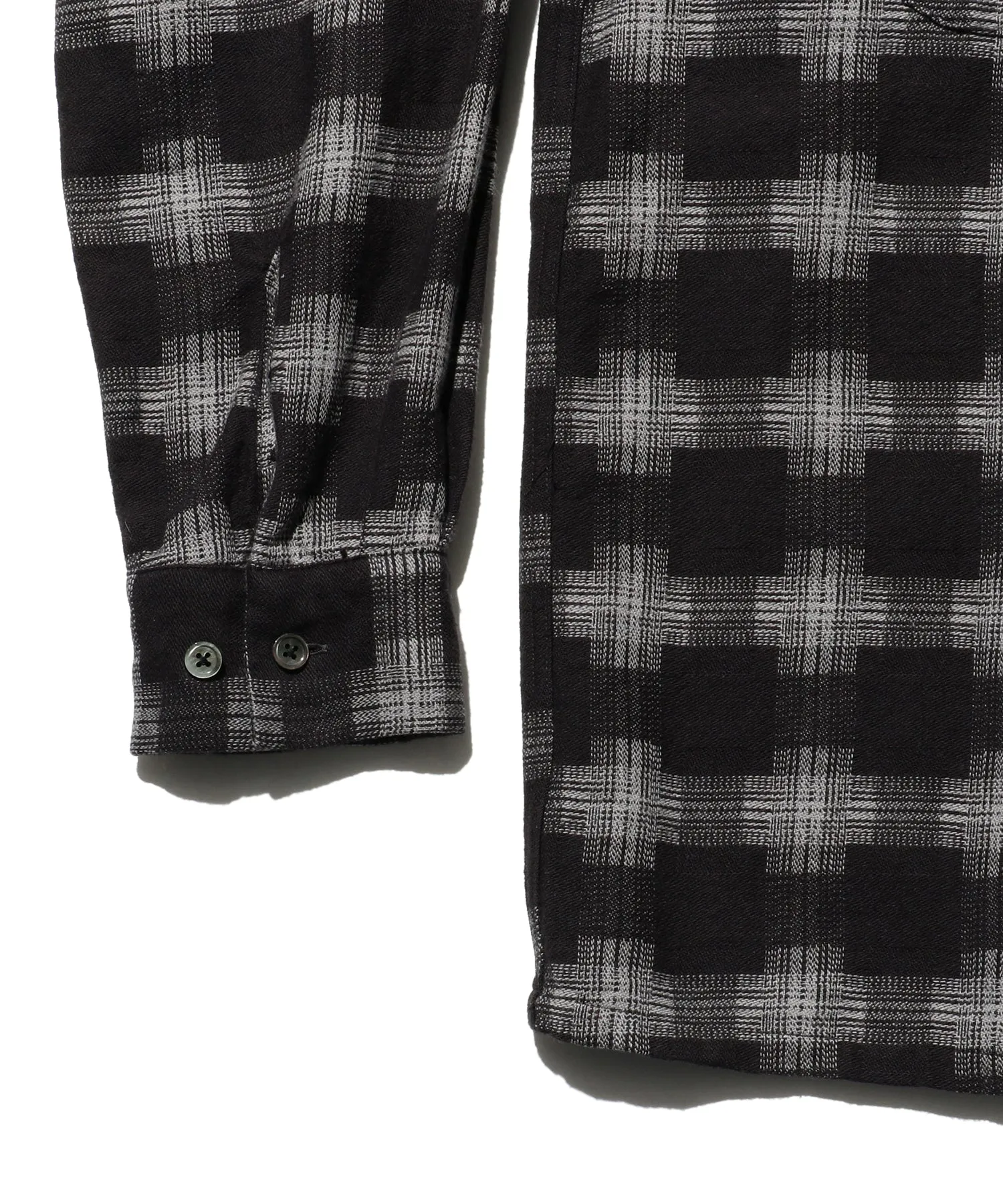 Open Collar Brushed Satin Plaid Shirt sold by Pilgrim Surf + Supply product image thumbnail 4