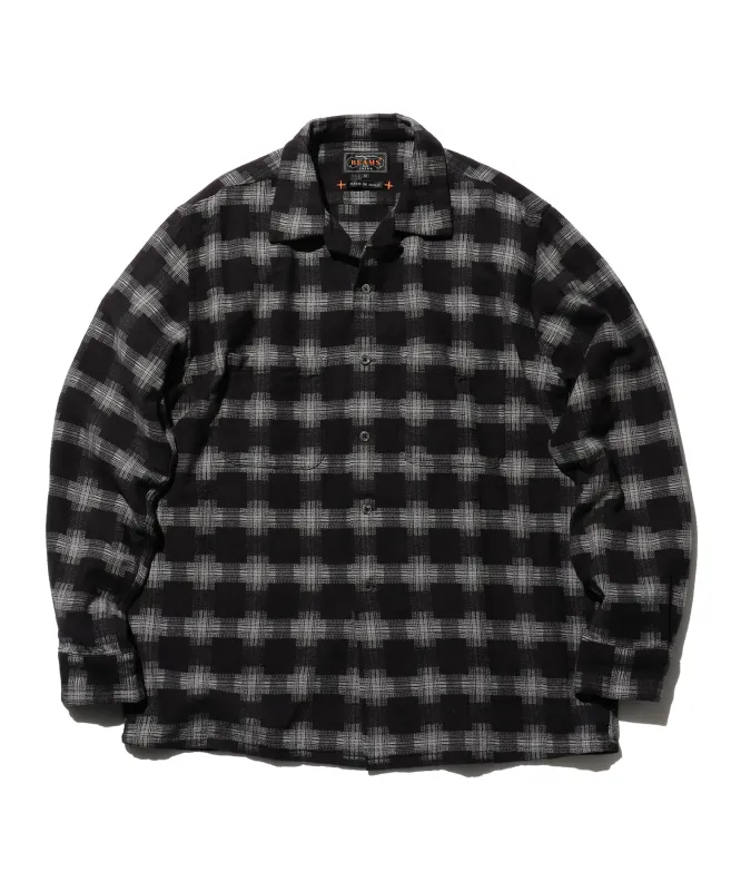 Open Collar Brushed Satin Plaid Shirt sold by Pilgrim Surf + Supply
