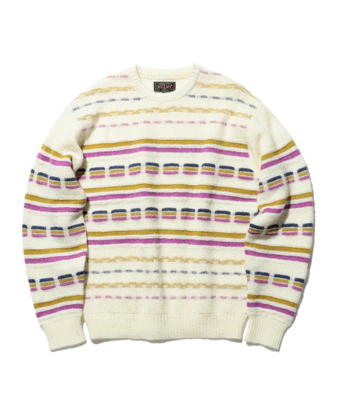 Jacquard Stripe Crew sold by Pilgrim Surf + Supply