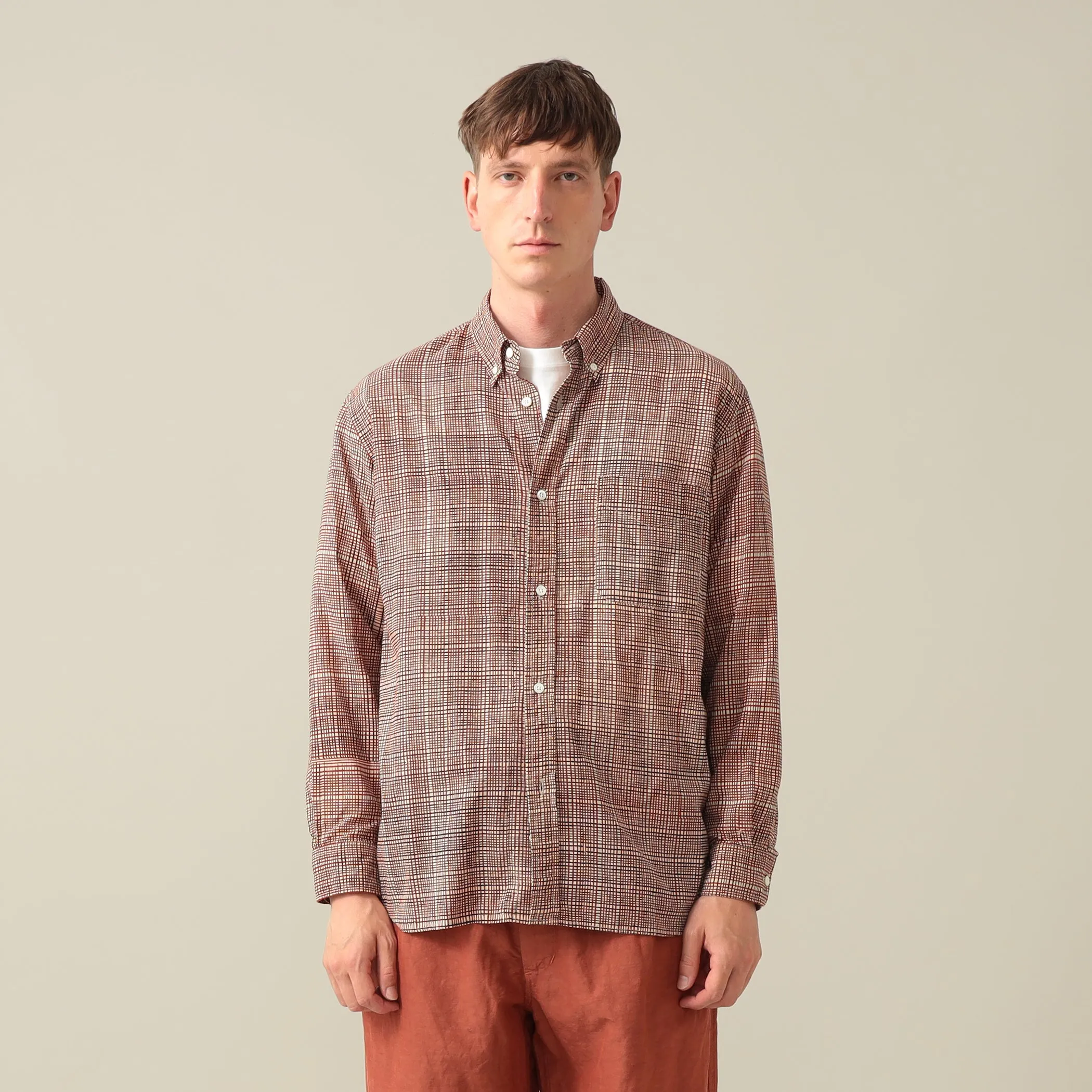 Bubbie Block Printed Button Down Shirt sold by Pilgrim Surf + Supply product image thumbnail 4