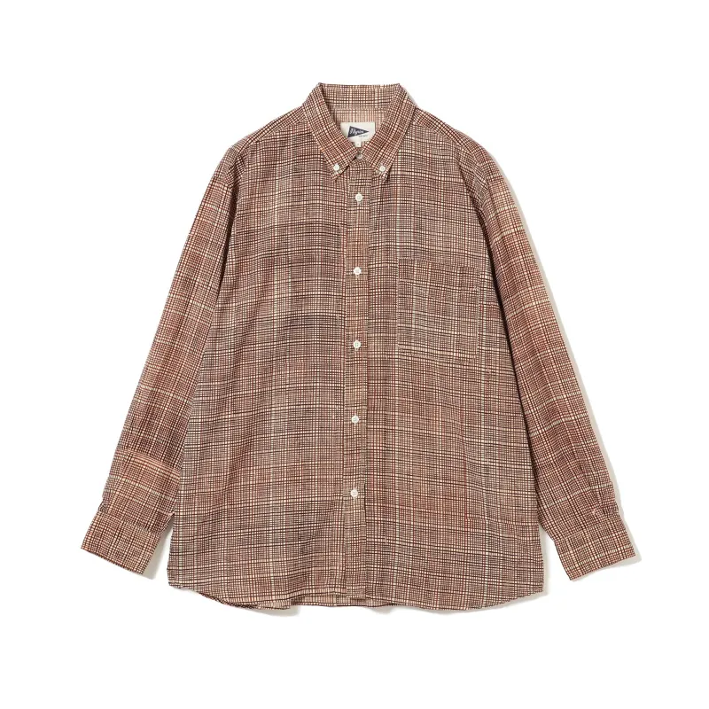 Bubbie Block Printed Button Down Shirt made by Pilgrim