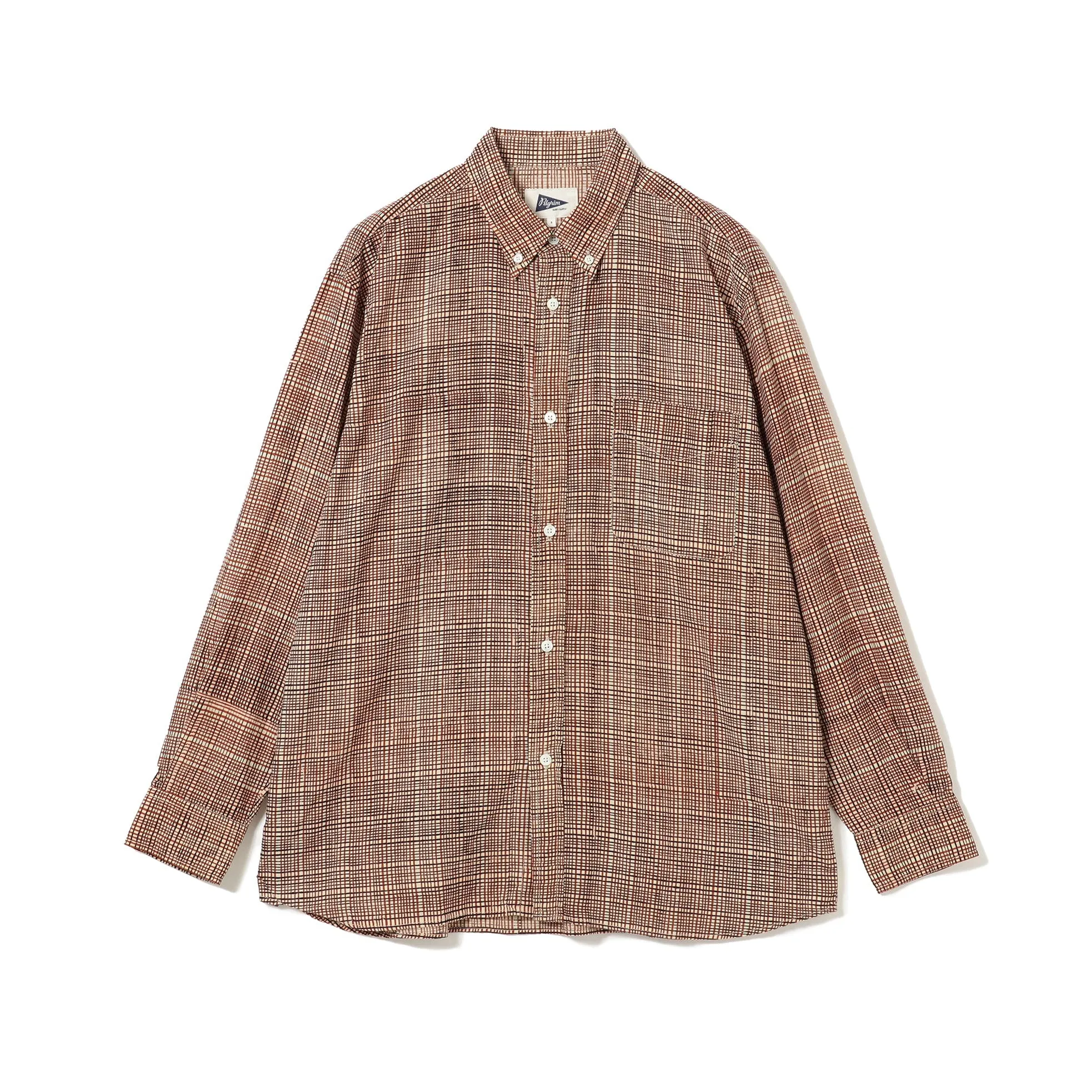 Bubbie Block Printed Button Down Shirt sold by Pilgrim Surf + Supply