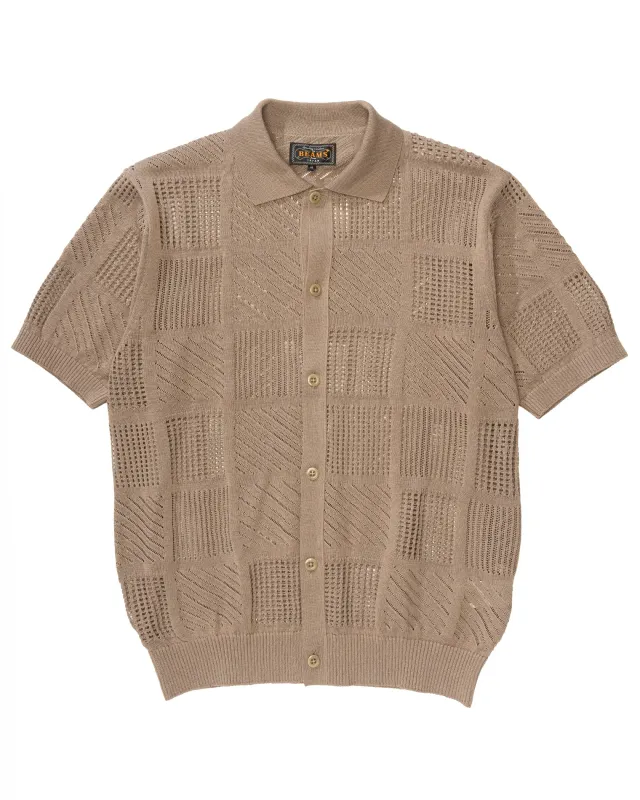 Full Button Polo Mesh Shirt made by BEAMS PLUS