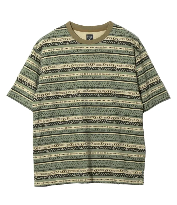 Stripe Jersey Short Sleeve Crew Neck Tee made by South2West8