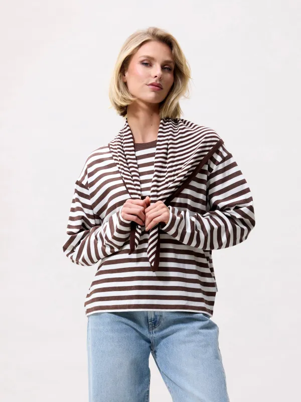 Striped triangle scarf | Rocky Road made by Catwalk Junkie
