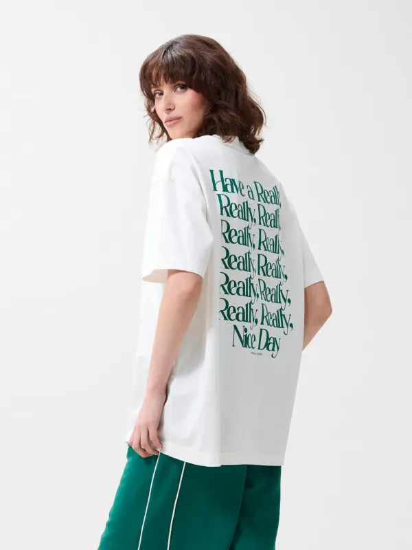 Oversized graphic Tshirt | Off White made by Catwalk Junkie