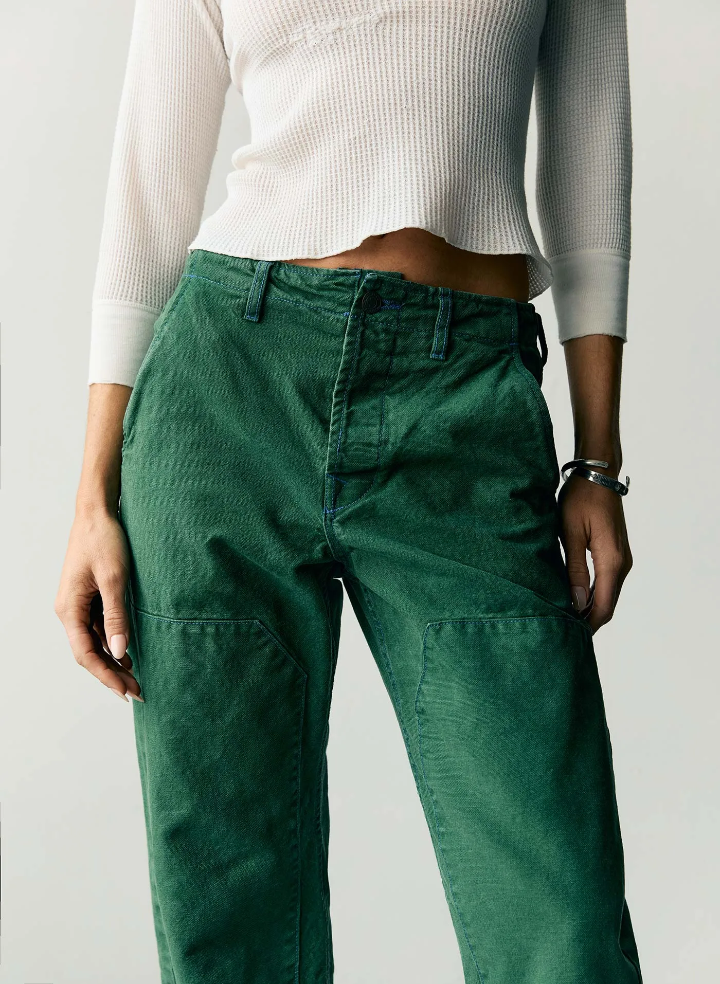 clarke canvas workpant in spruce sold by Imogene + Willie product image thumbnail 4