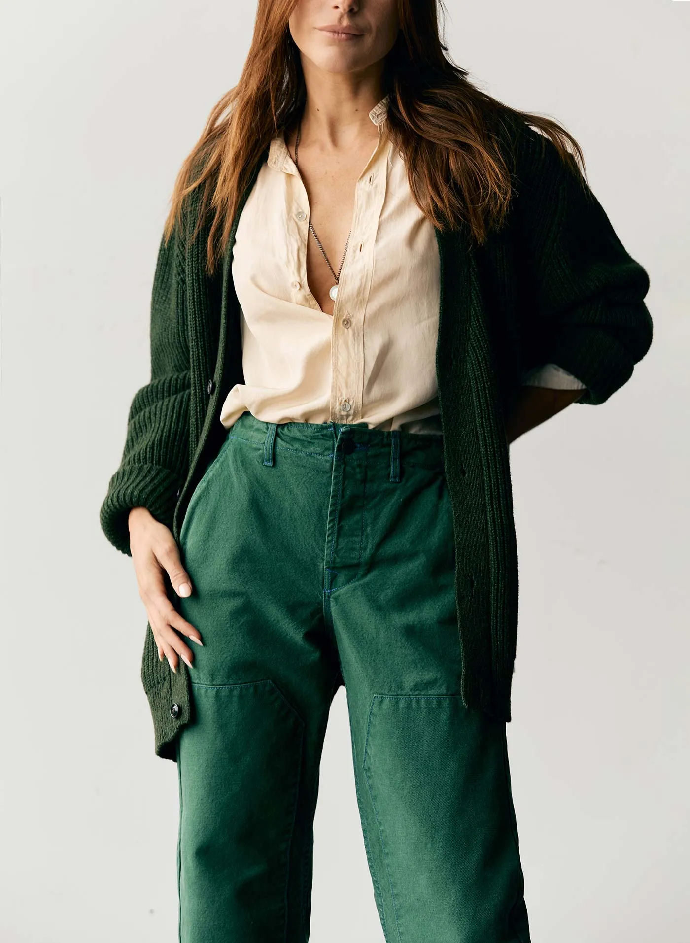 clarke canvas workpant in spruce sold by Imogene + Willie product image thumbnail 2