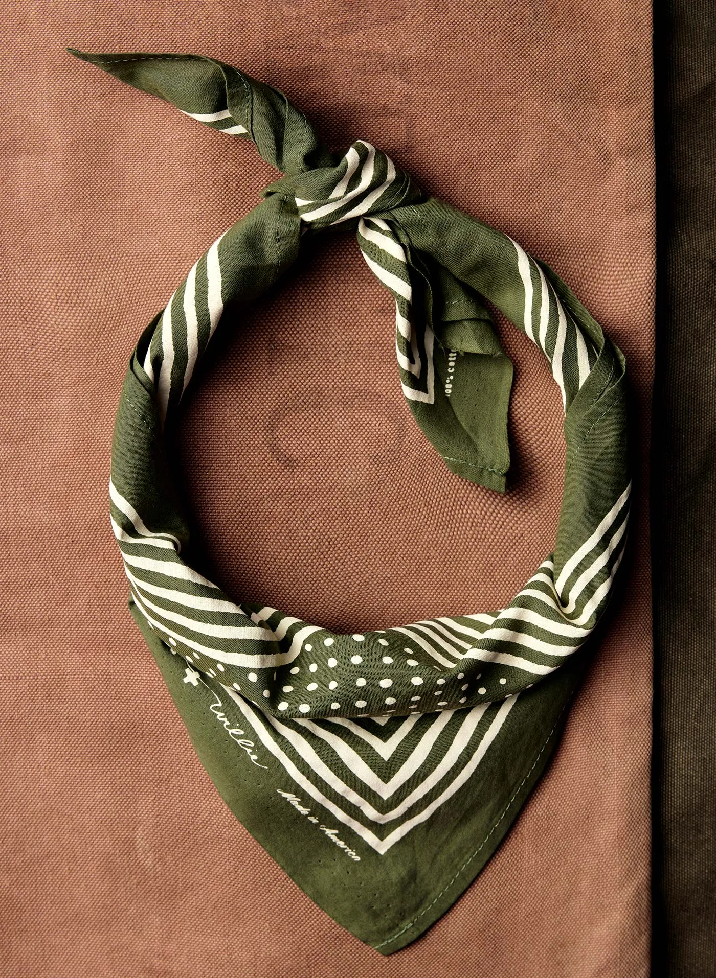 i+w vintage olive bandana v2 sold by Imogene + Willie product image thumbnail 3