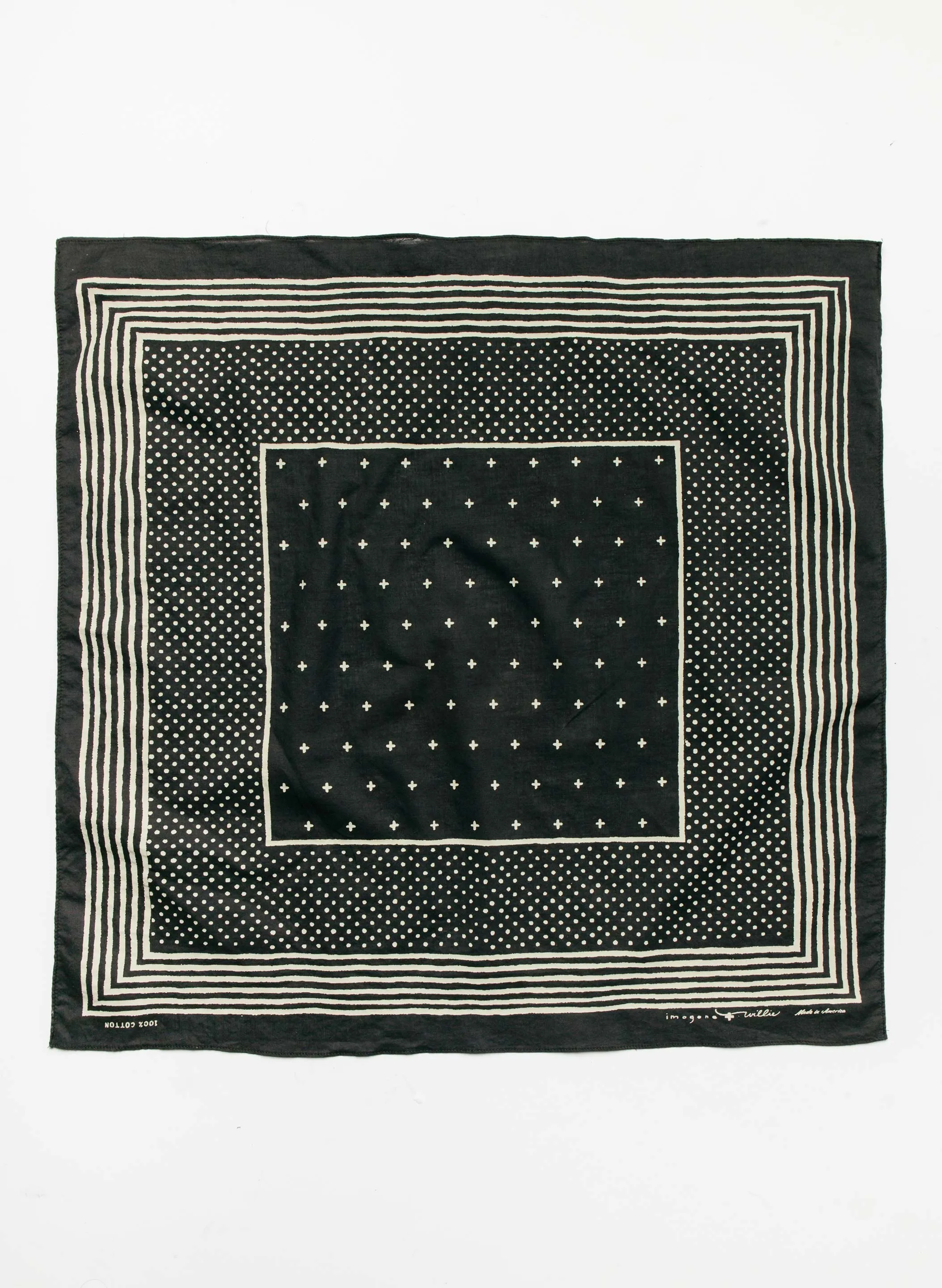 i+w vintage black bandana v2 sold by Imogene + Willie product image thumbnail 2