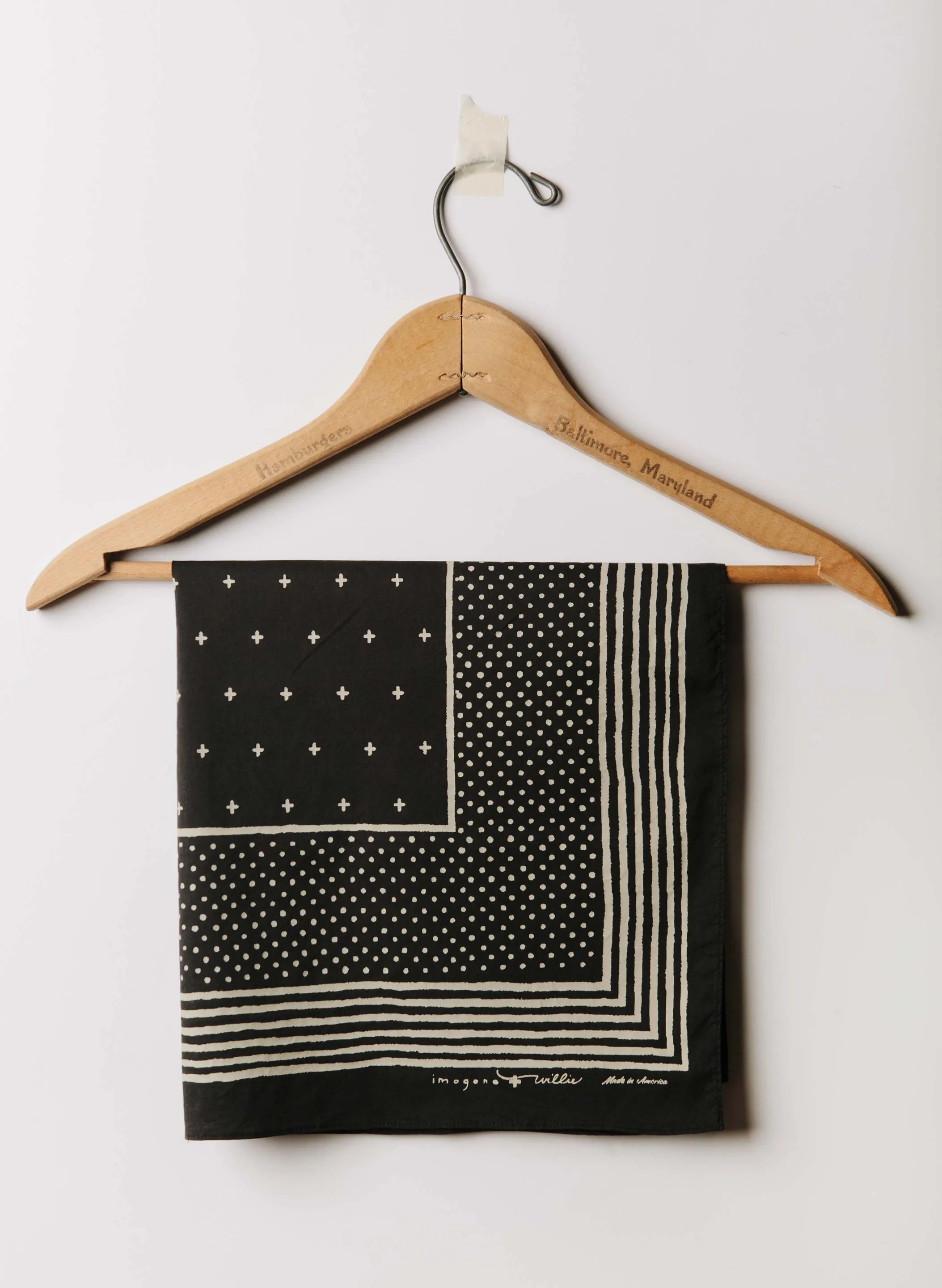 i+w vintage black bandana v2 sold by Imogene + Willie product image thumbnail 4
