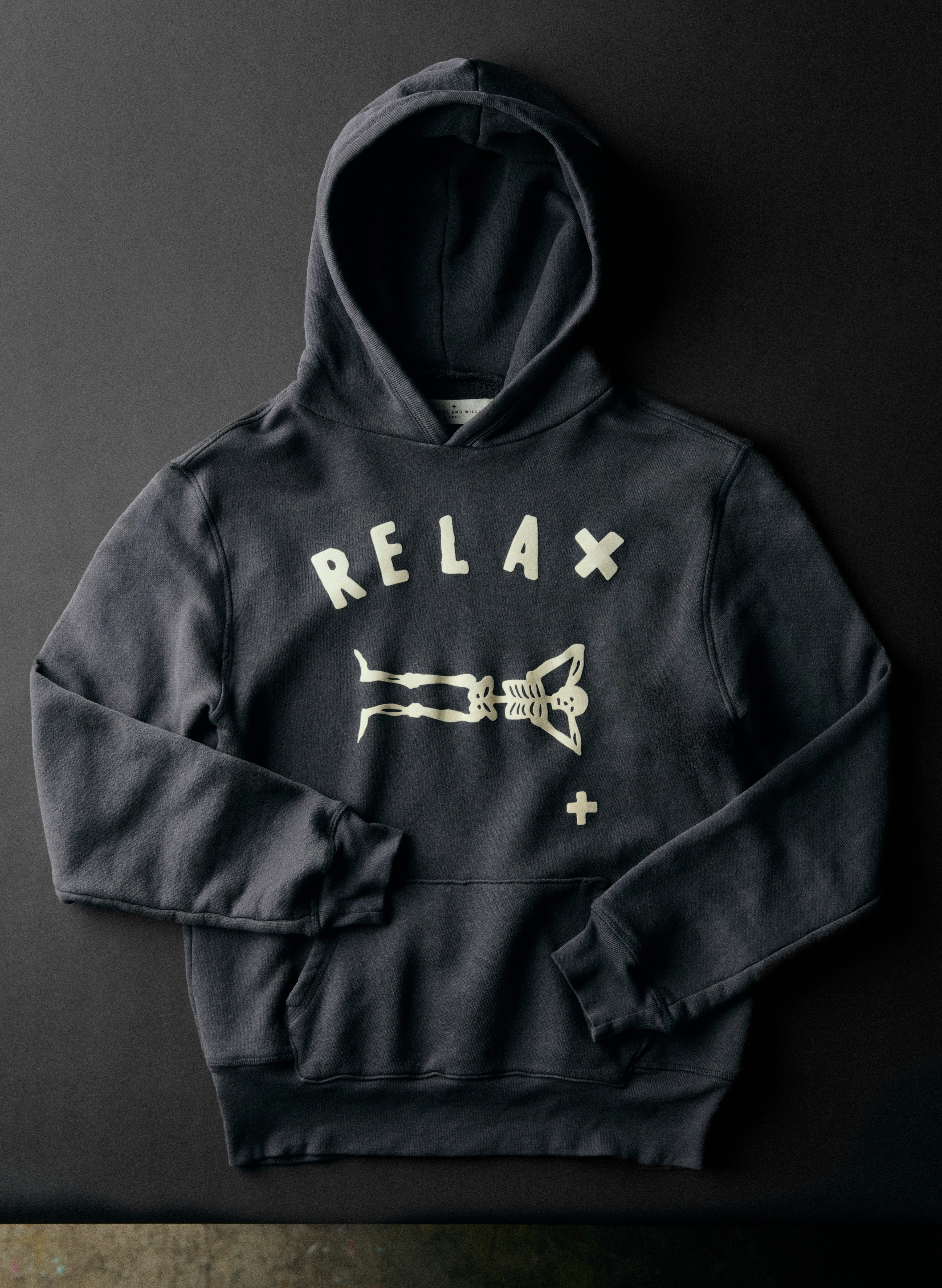 the "relax" wakefield hoodie sold by Imogene + Willie