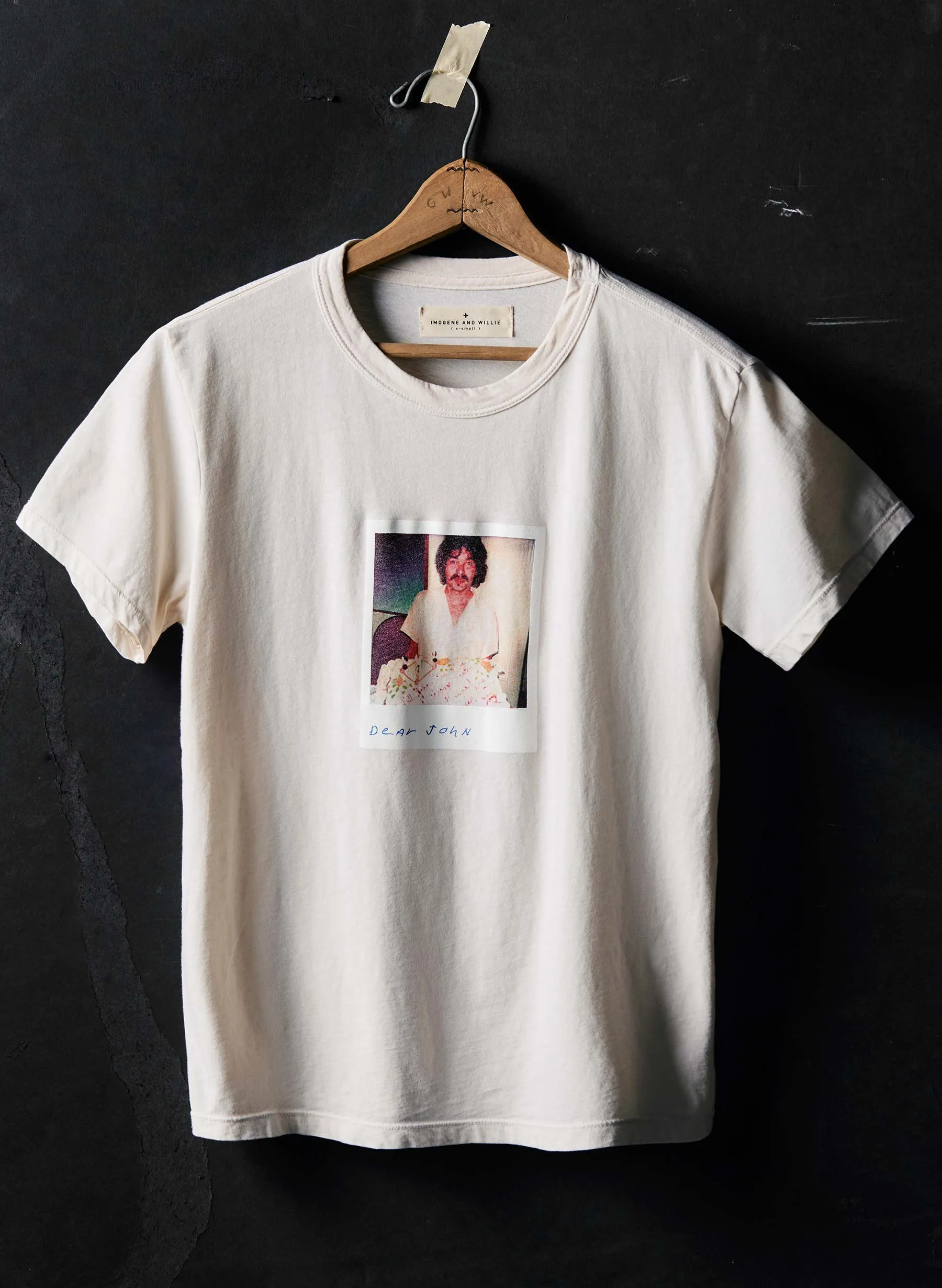 the "prine polaroid" tee sold by Imogene + Willie