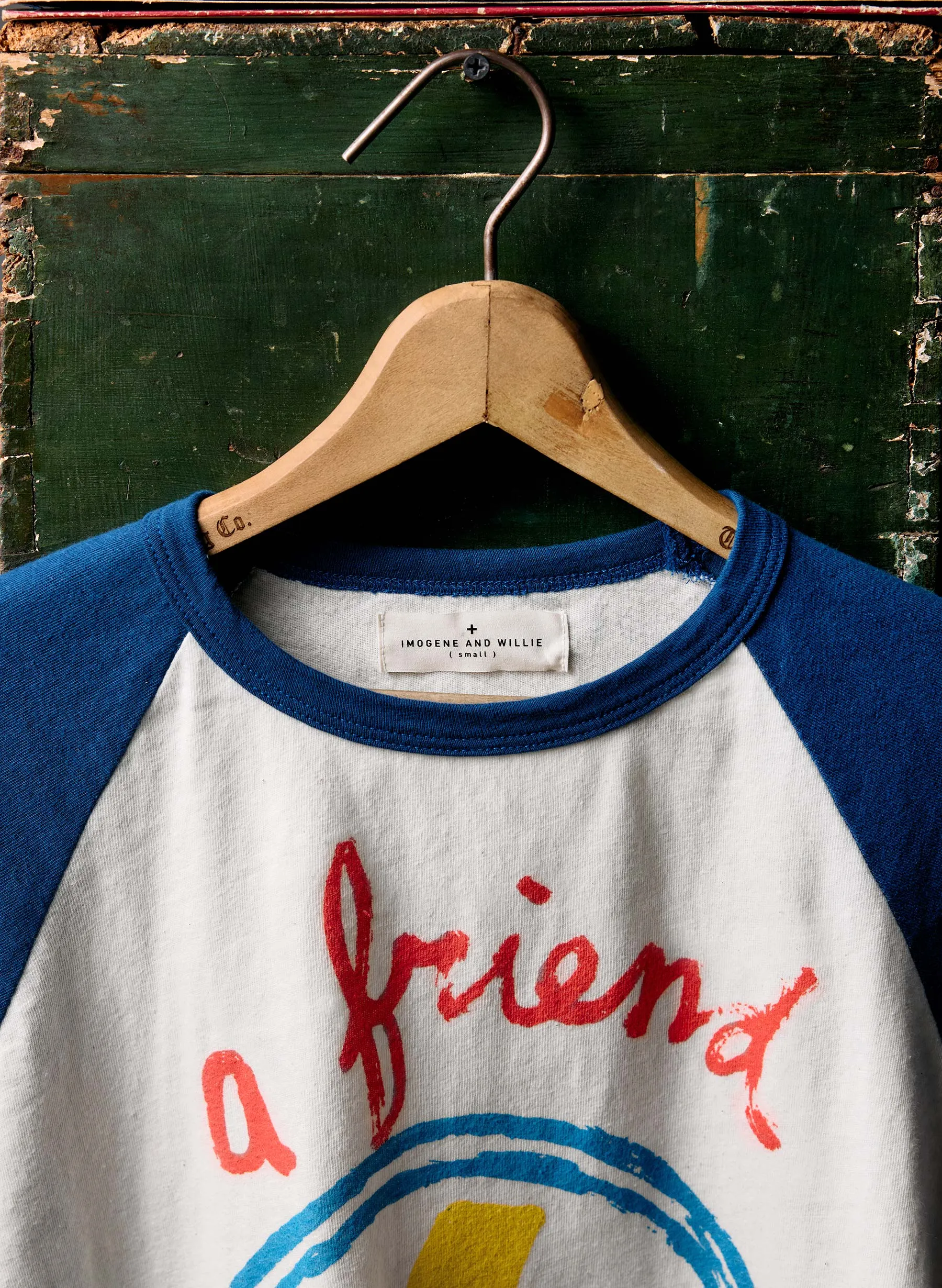 the "friend of mine" 3/4 knit raglan sold by Imogene + Willie product image thumbnail 3