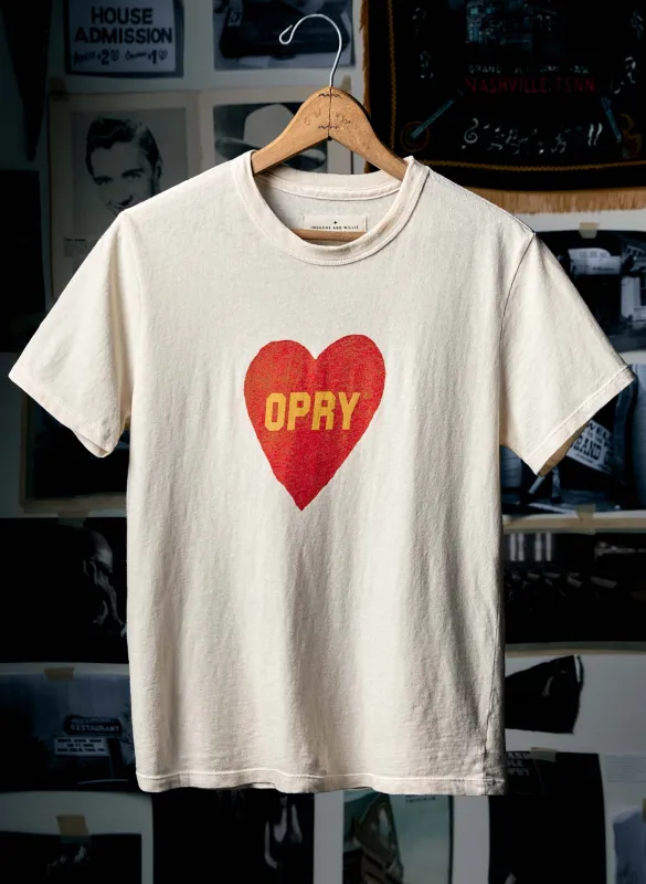 the i+w x opry "heart" tee made by Imogene + Willie