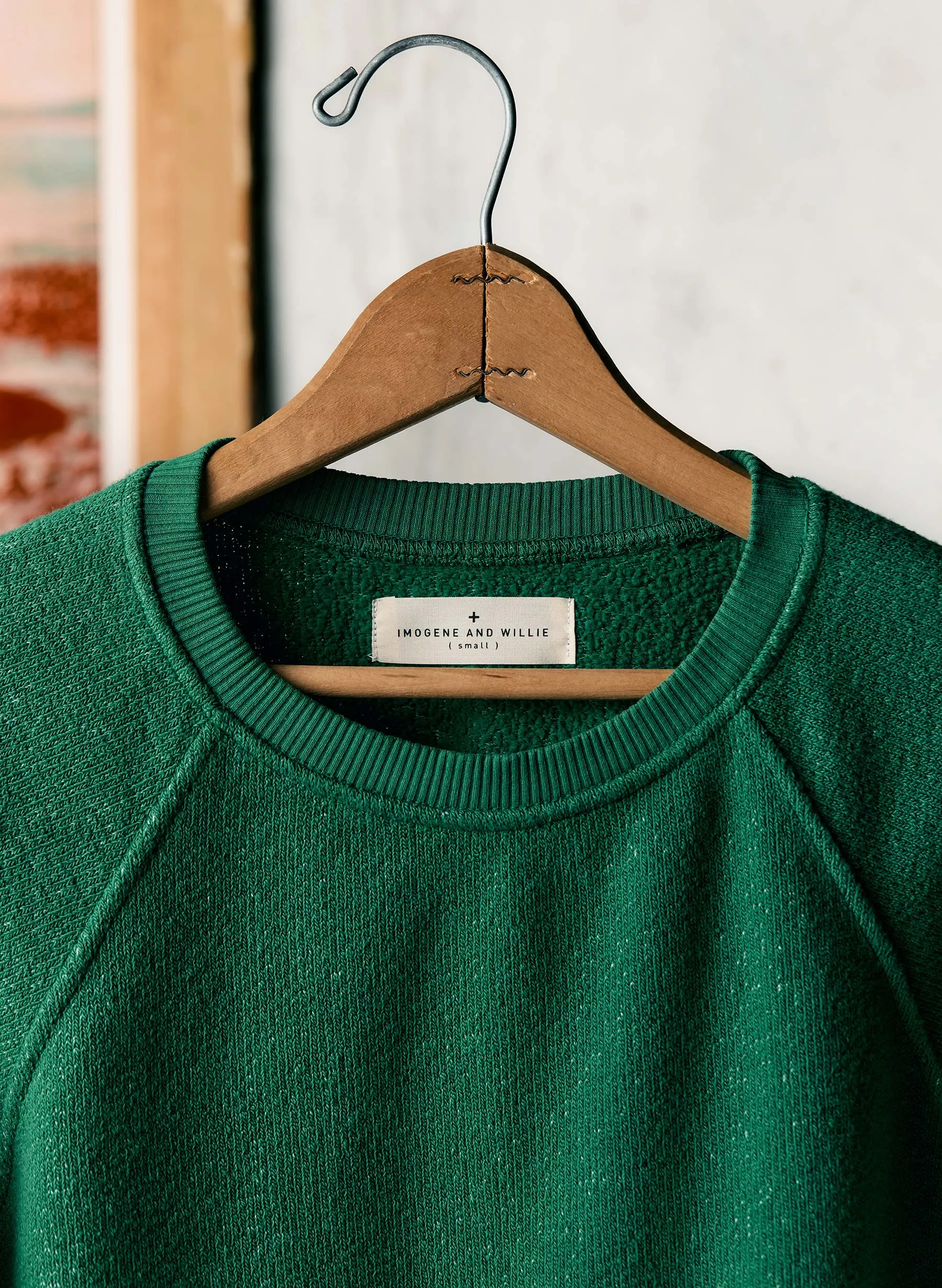 the cut sleeve sweatshirt in fern sold by Imogene + Willie product image thumbnail 2