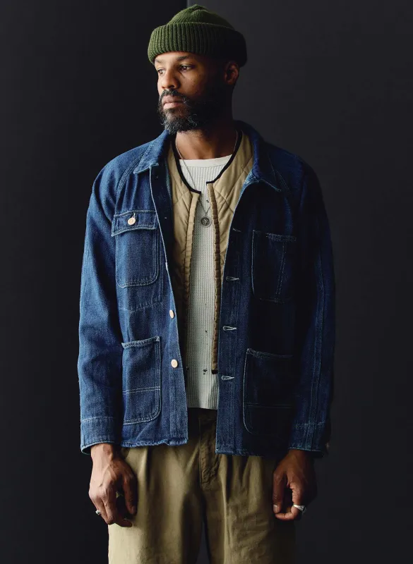 mill valley raglan jacket in indigo sold by Imogene + Willie