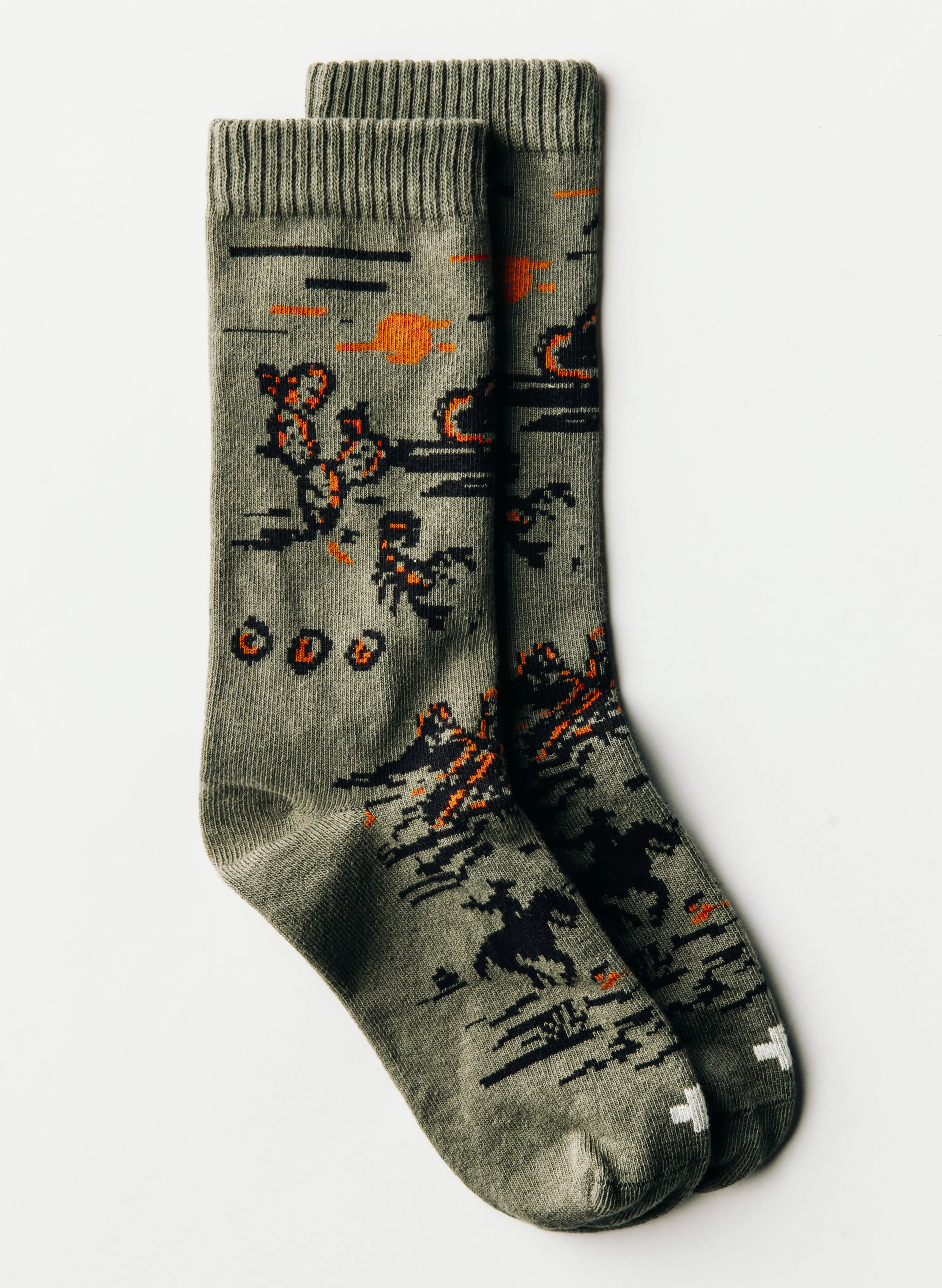 long road sock in olive sold by Imogene + Willie