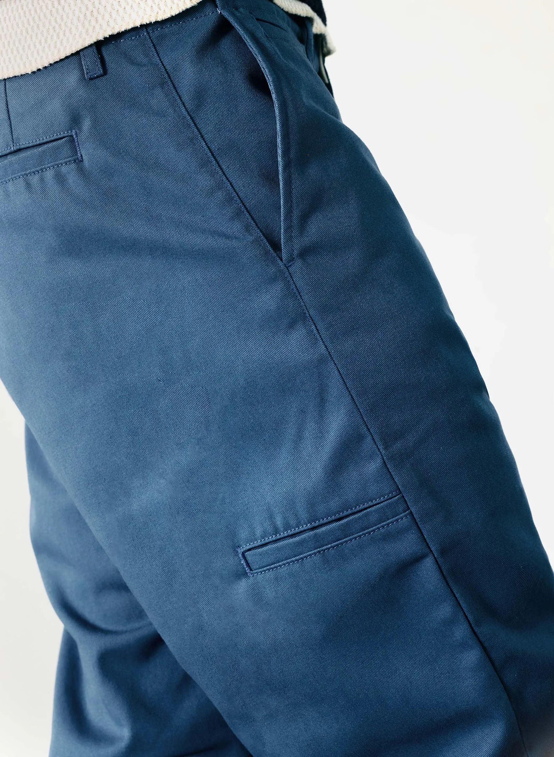 oceanside relaxed pant in postman blue sold by Imogene + Willie product image thumbnail 4