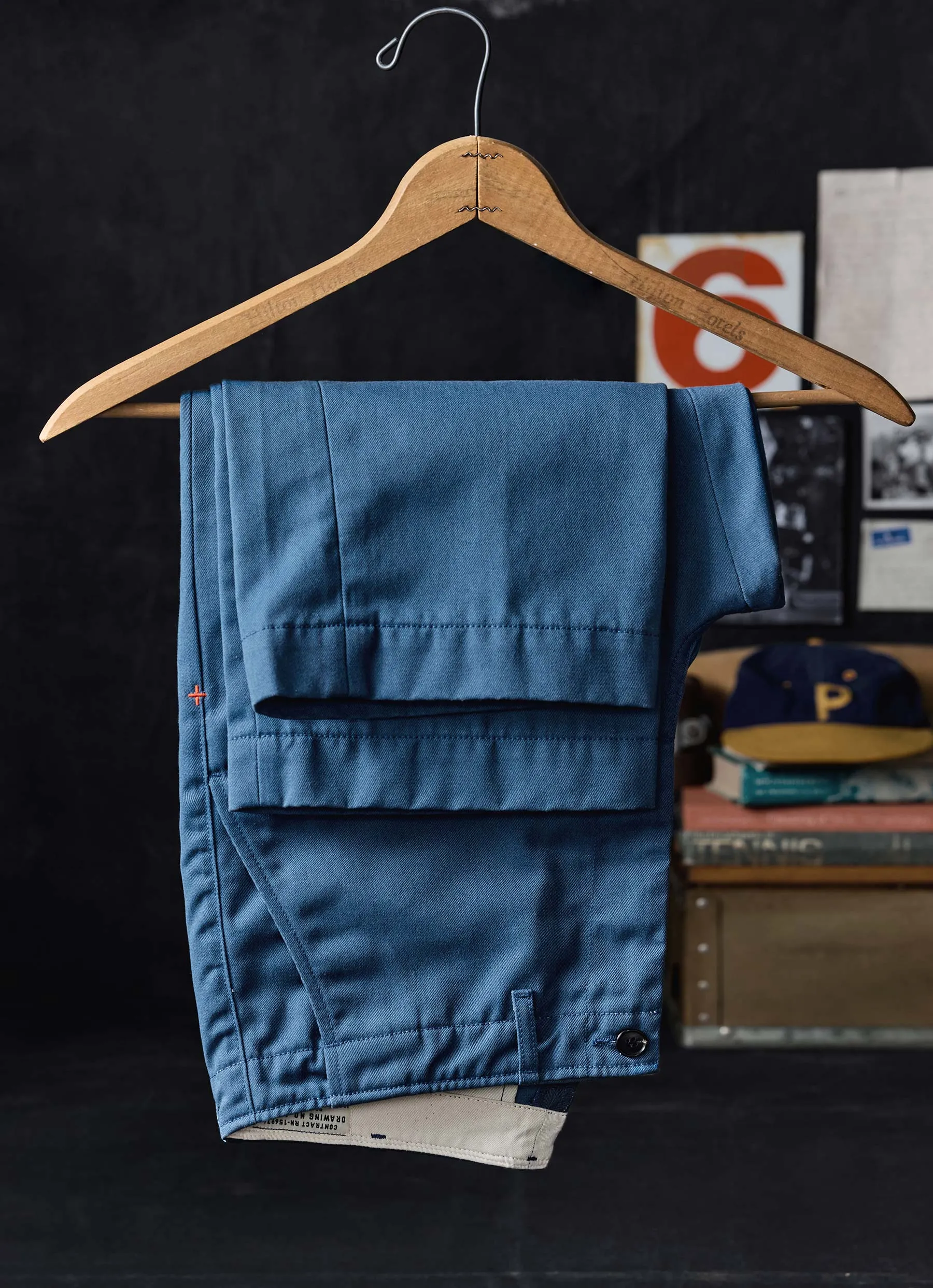 oceanside relaxed pant in postman blue sold by Imogene + Willie product image thumbnail 2