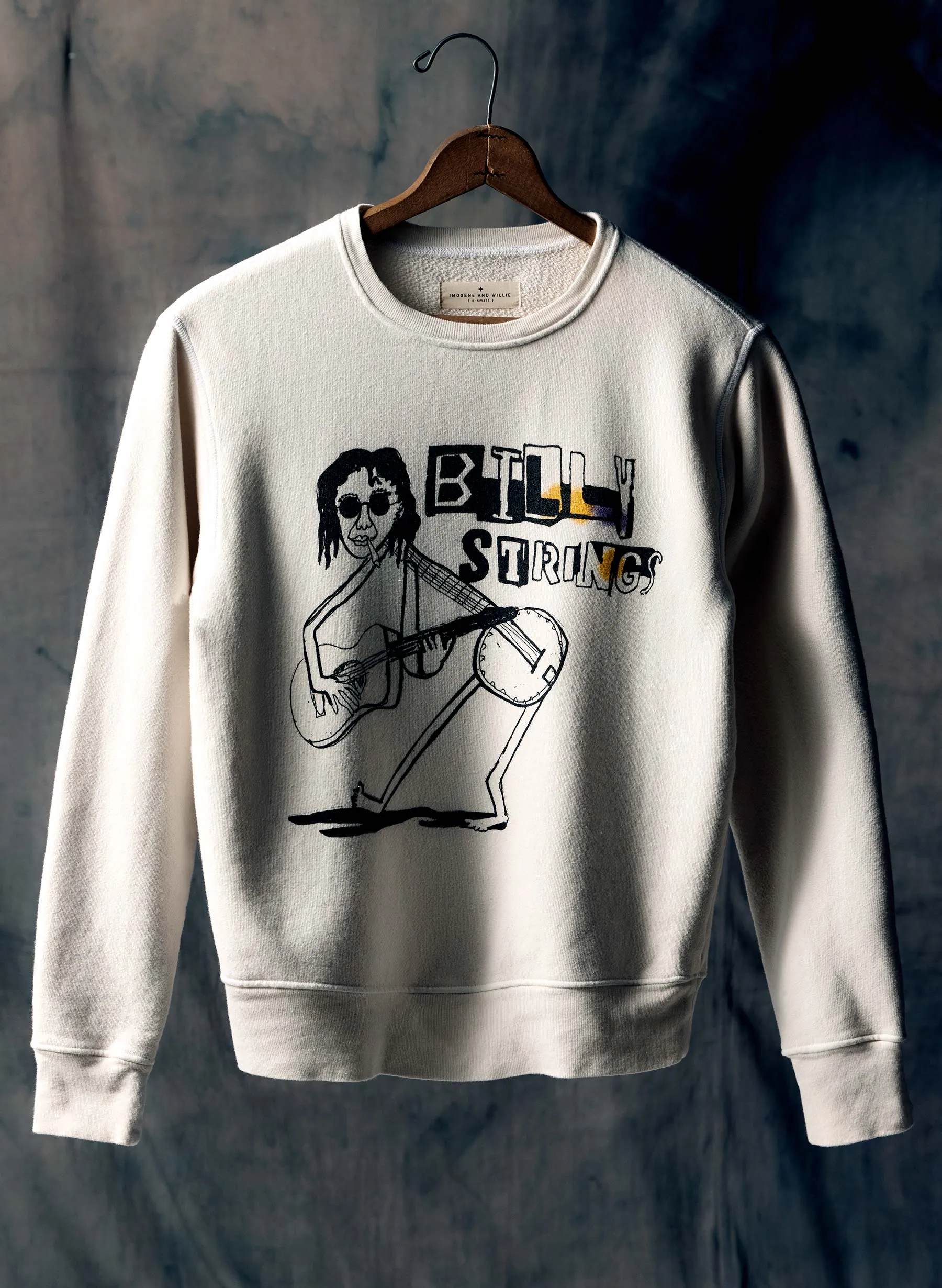 i+w x billy strings "pickin' and grinnin'” sweatshirt sold by Imogene + Willie product image thumbnail 4