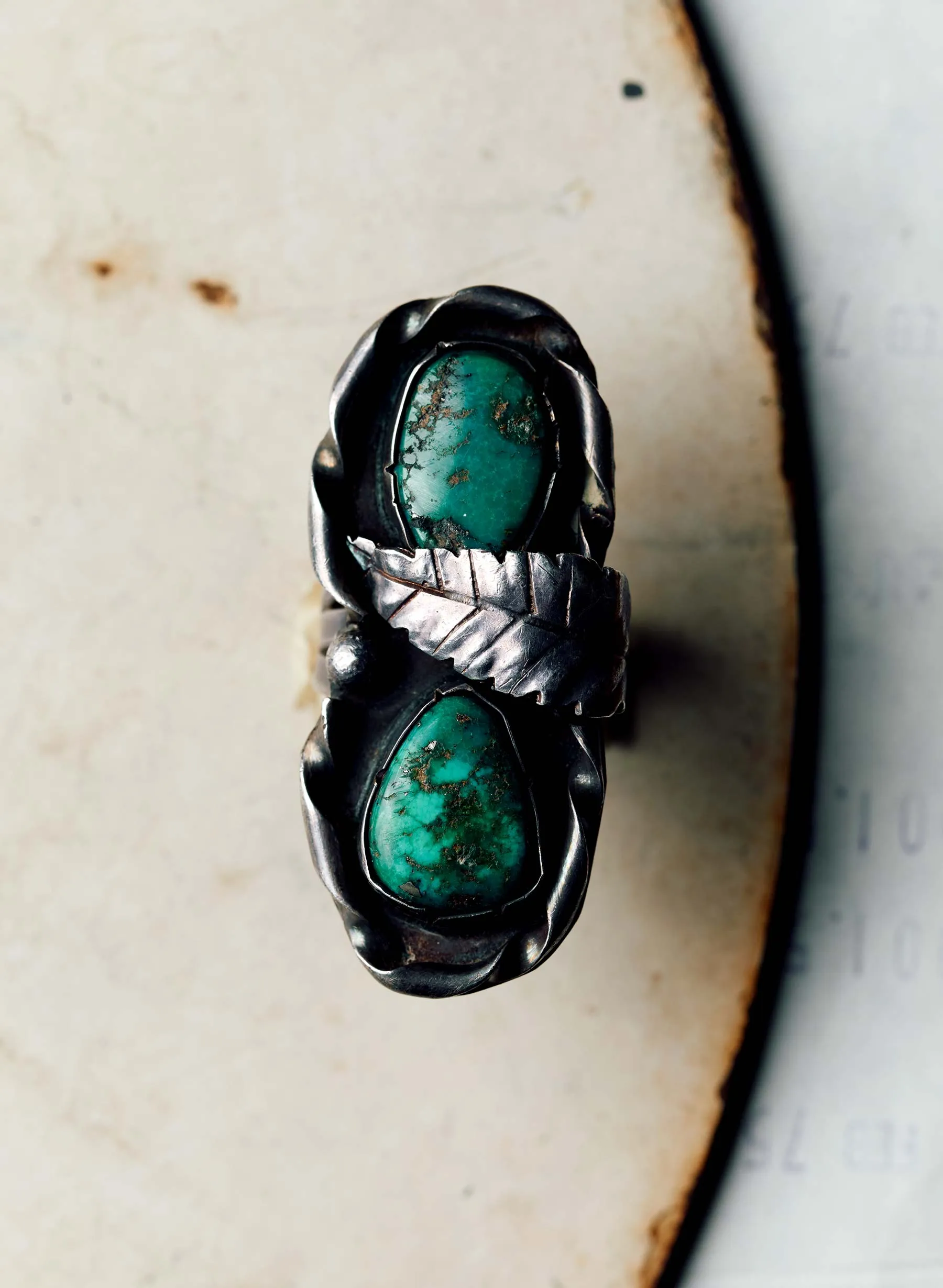 vintage navajo two stone ring sold by Imogene + Willie product image thumbnail 2