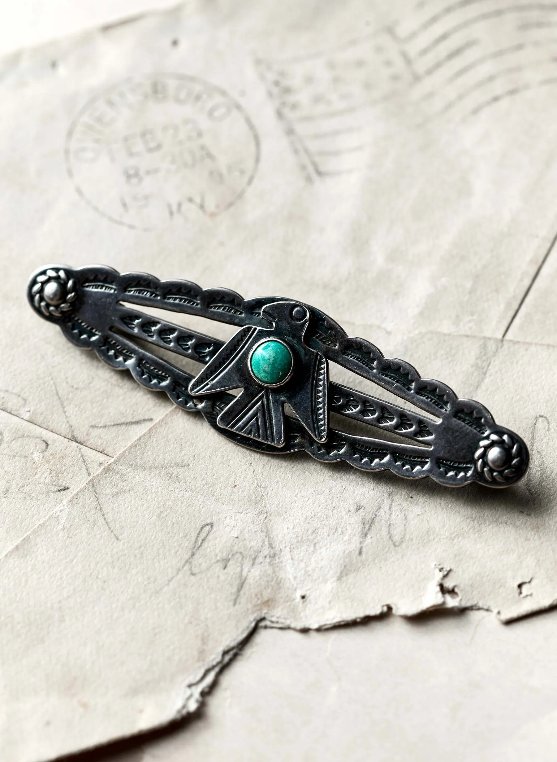 vintage harvey-era thunderbird pin sold by Imogene + Willie