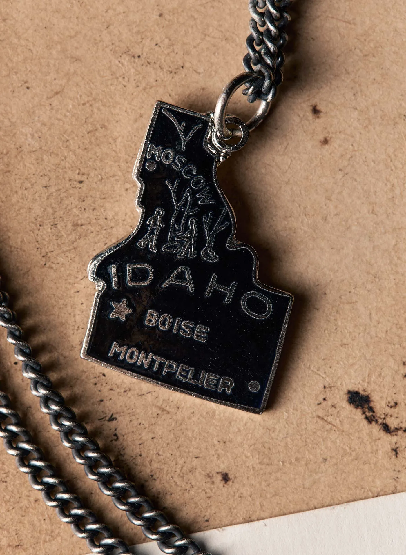 vintage idaho silver and enamel pendant sold by Imogene + Willie product image thumbnail 3