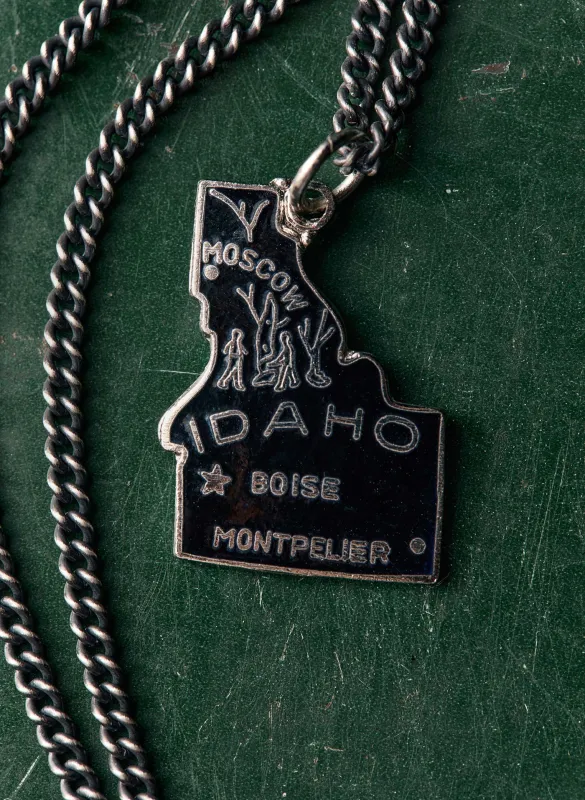 vintage idaho silver and enamel pendant sold by Imogene + Willie
