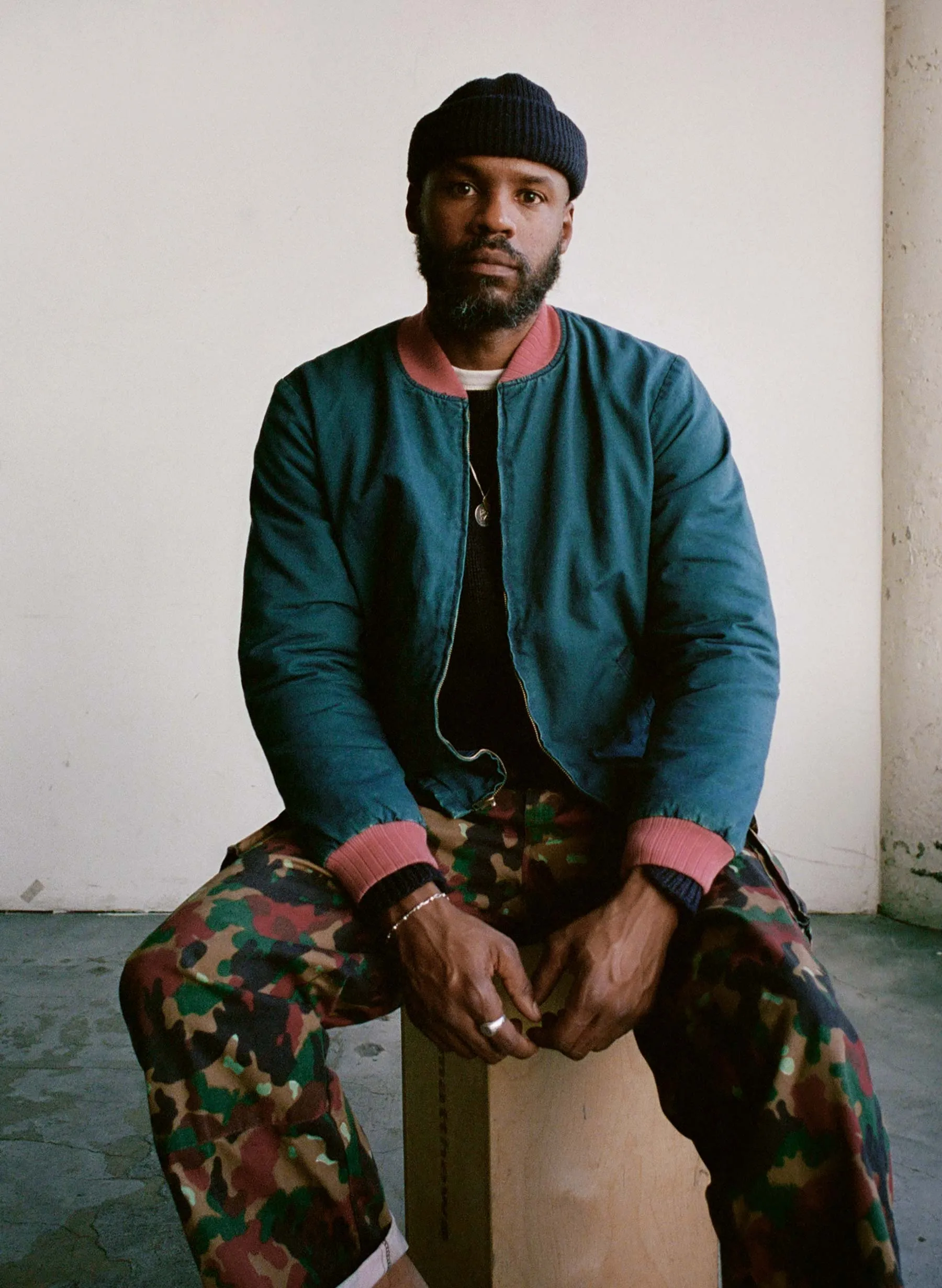 quilt lined bomber in juniper sold by Imogene + Willie product image thumbnail 3